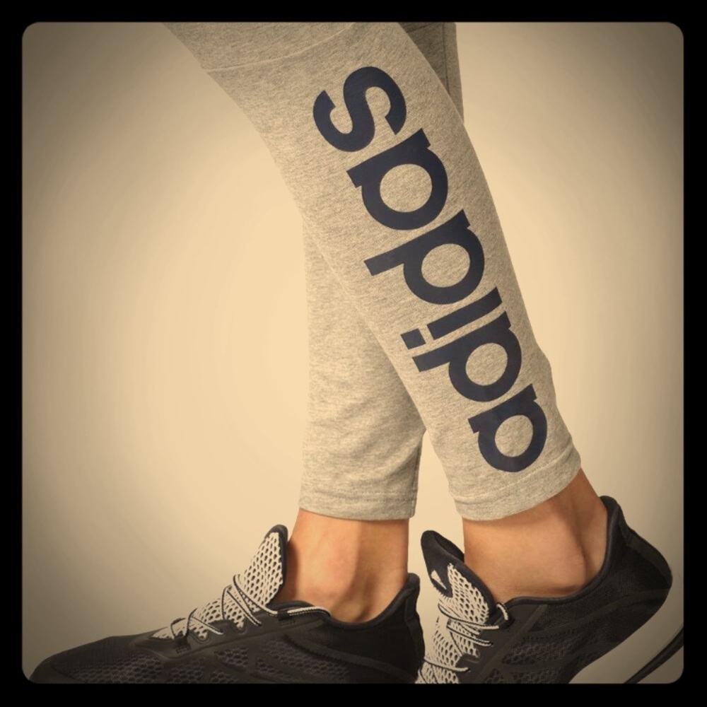 🌟NWOT: adidas Grey Jersey Leggings. M. Rare-UK.
